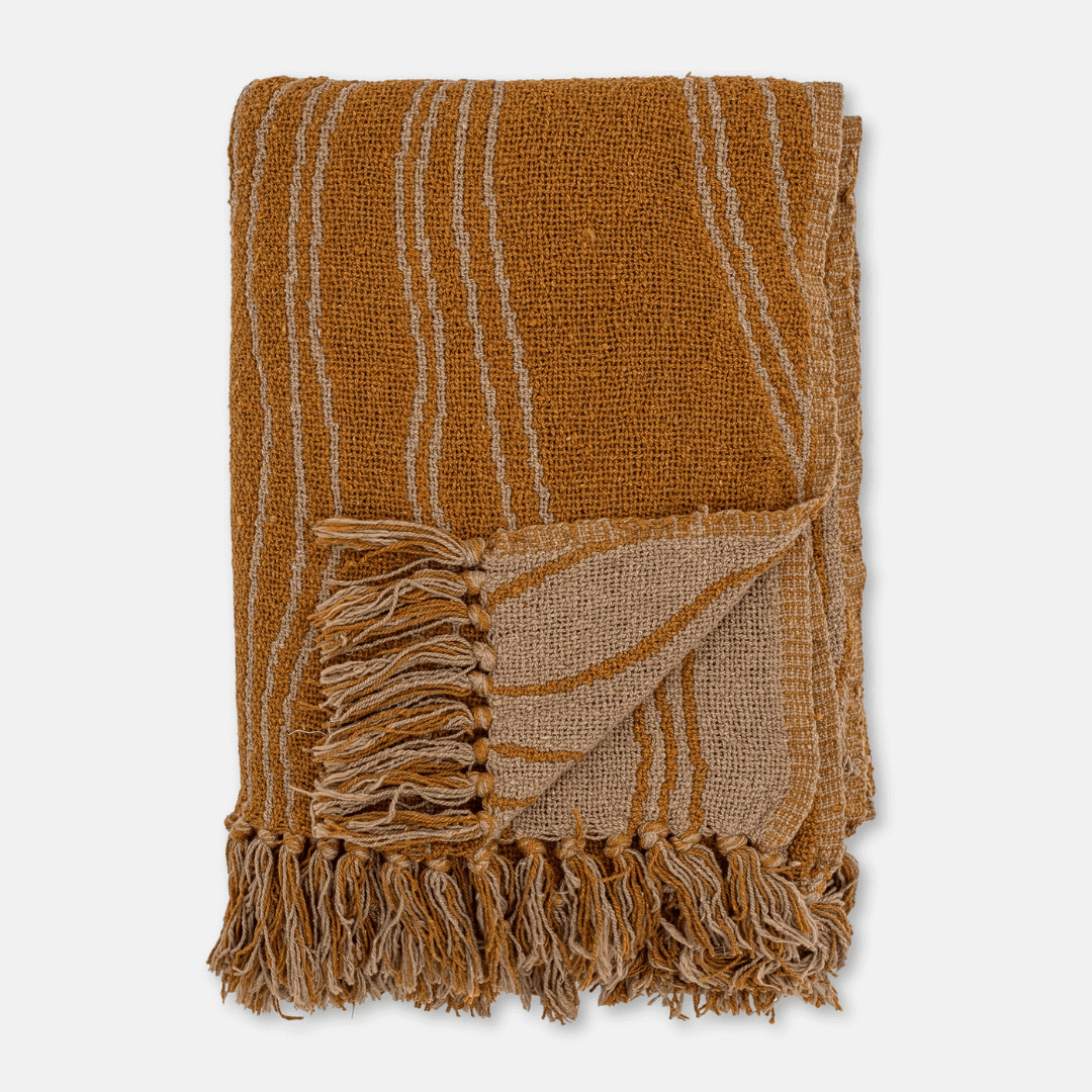 Ochre Ginna Recycled Blanket