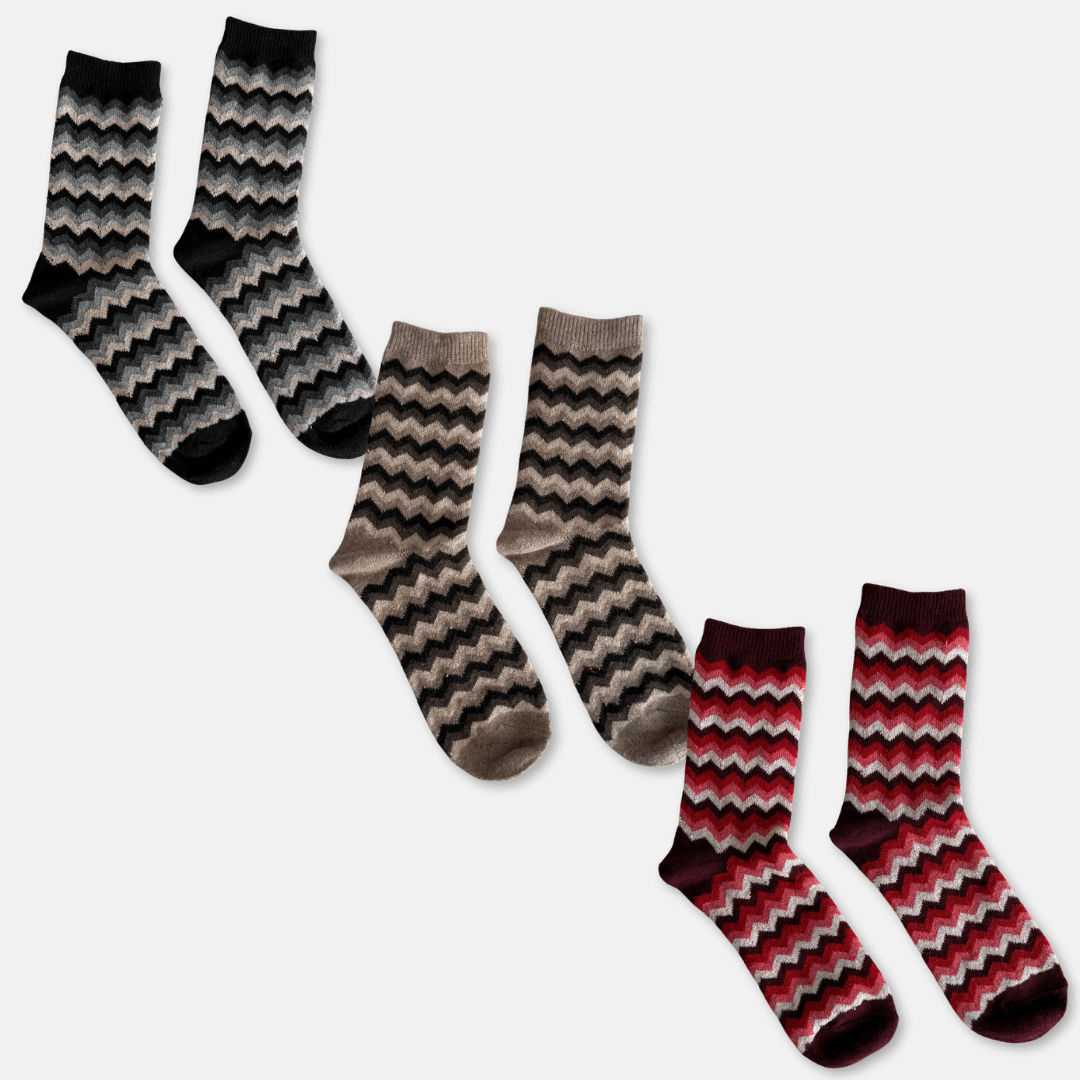 Chevron Wool Socks