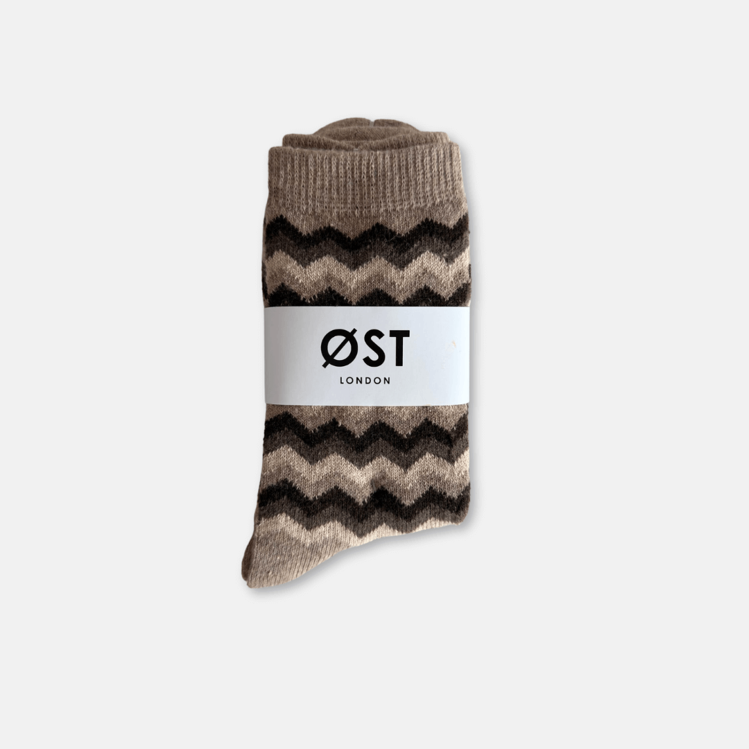 Chevron Wool Socks