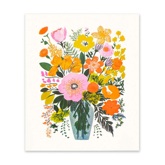 60s Flower Vase Riso Art Print