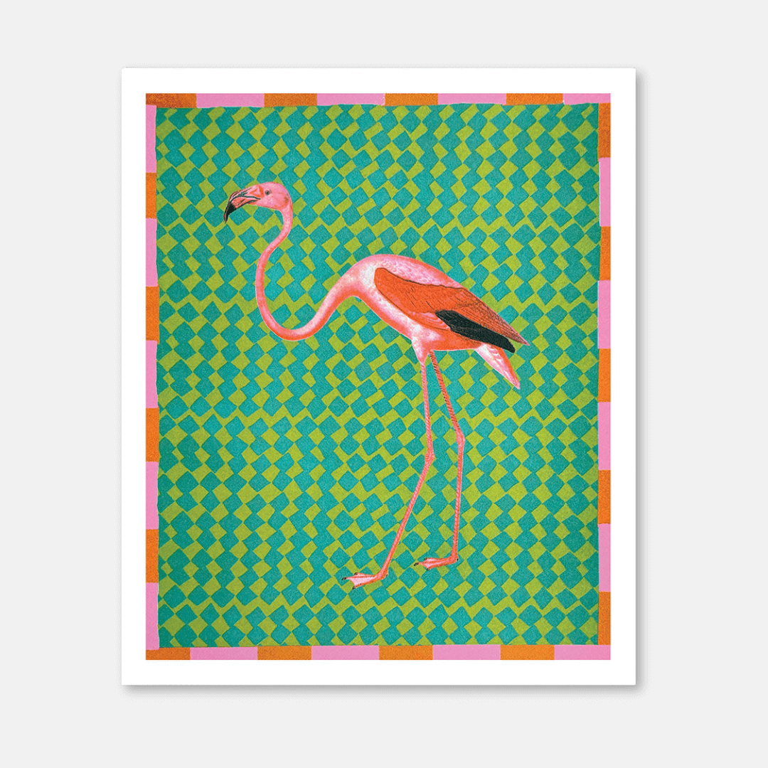 Flamingo Riso Art Print