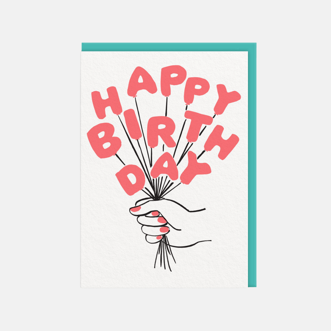 Birthday Balloons Greetings Card