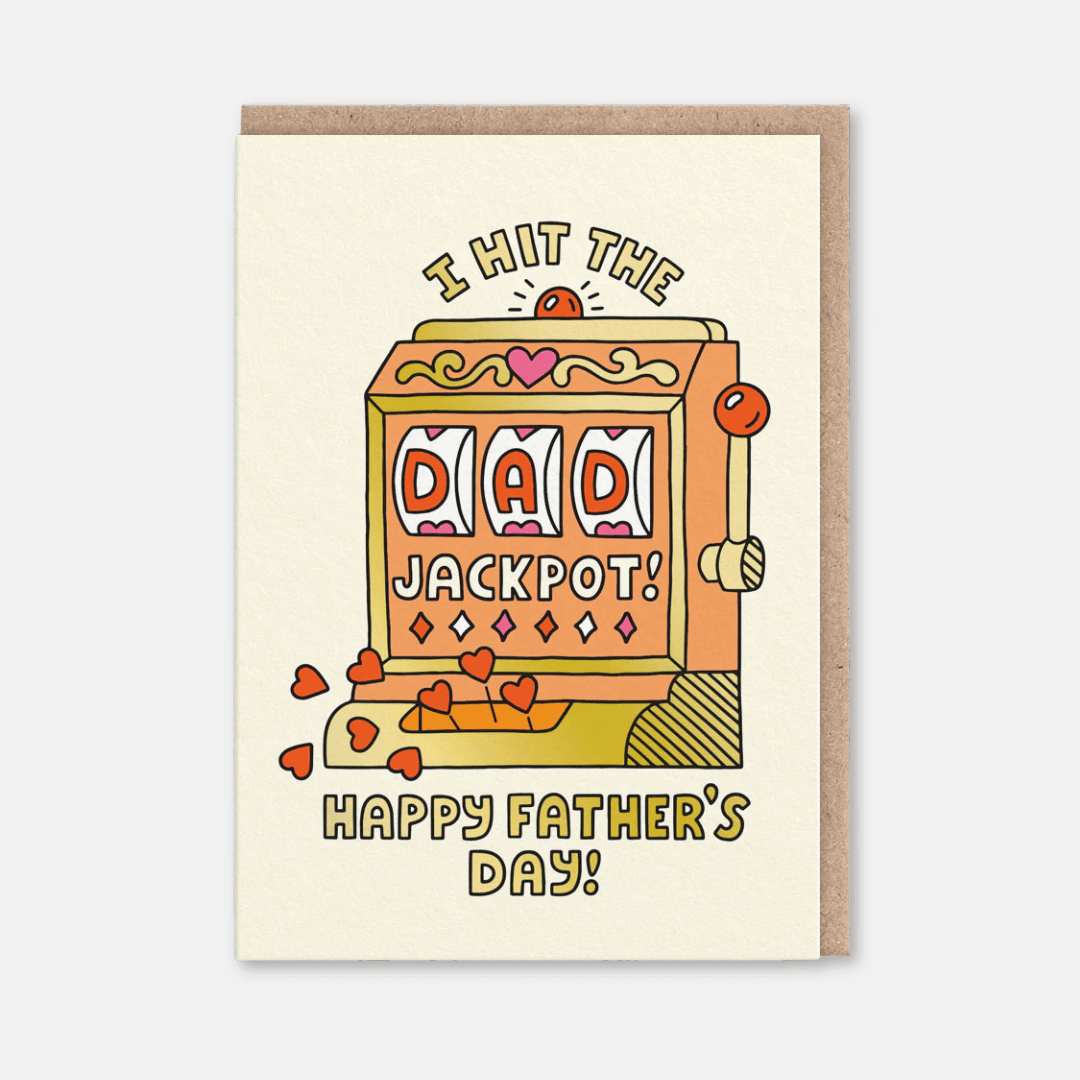 Dad Jackpot Greetings Card