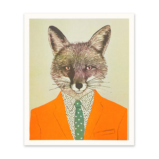 Dapper Fox Riso Art Print