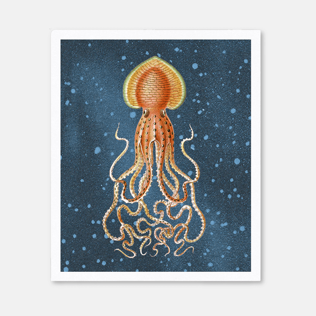 Giant Squid Riso Art Print
