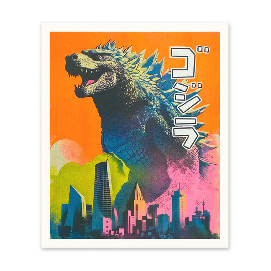 Godzilla Riso Art Print