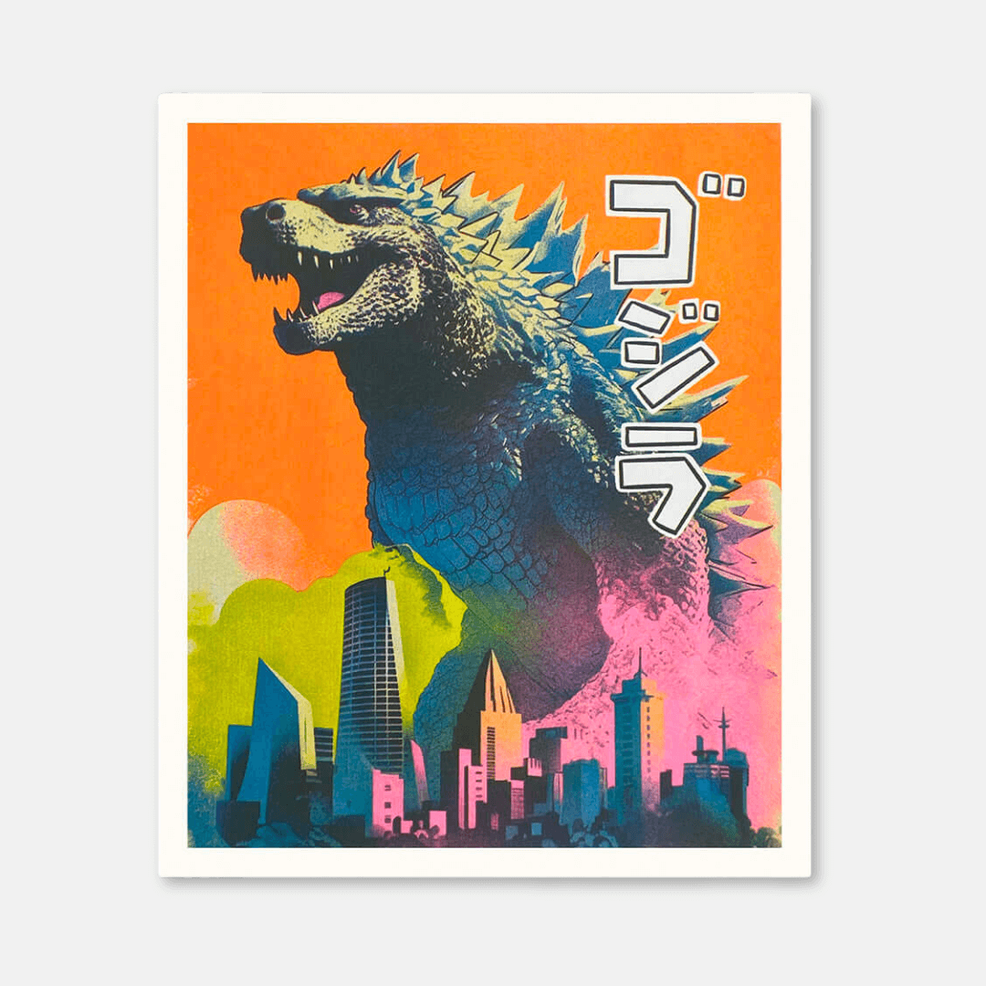 Godzilla Riso Art Print