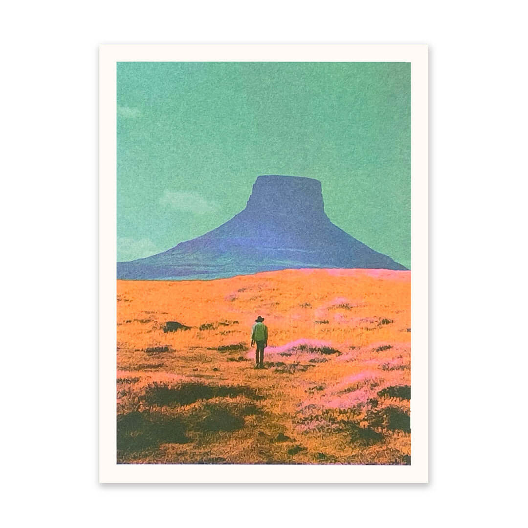 Lone Cowboy A5 Riso Art Print