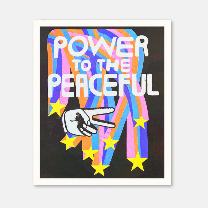 Power to the Peaceful Riso Art Print