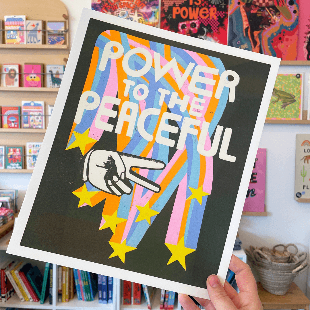 Power to the Peaceful Riso Art Print