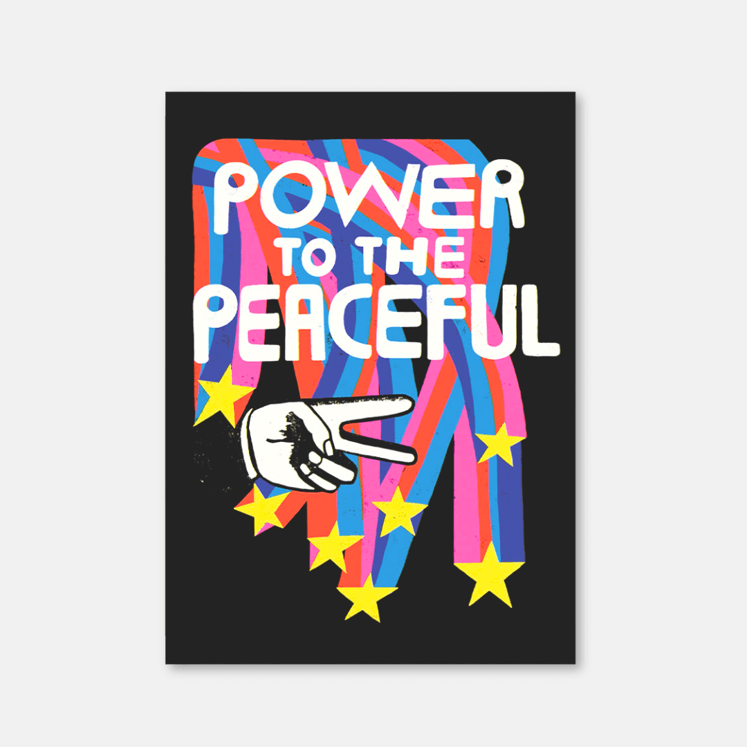 Power To The Peaceful Postcard