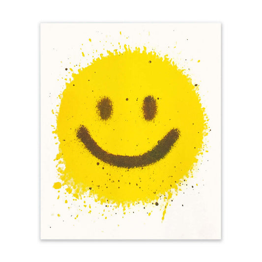 Spray Paint Smiley Riso Art Print