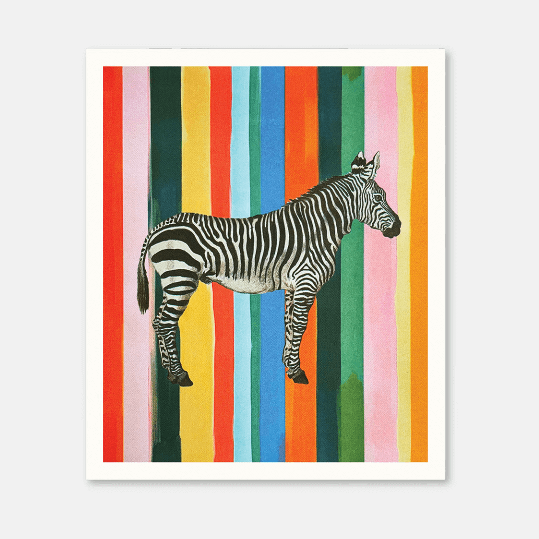 Zebra Riso Art Print