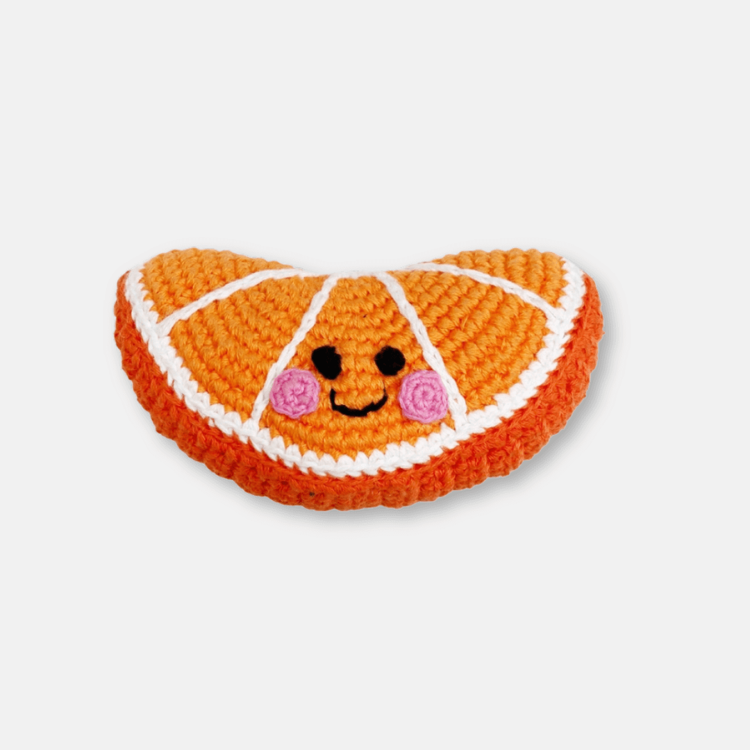 Orange Slice Crochet Rattle