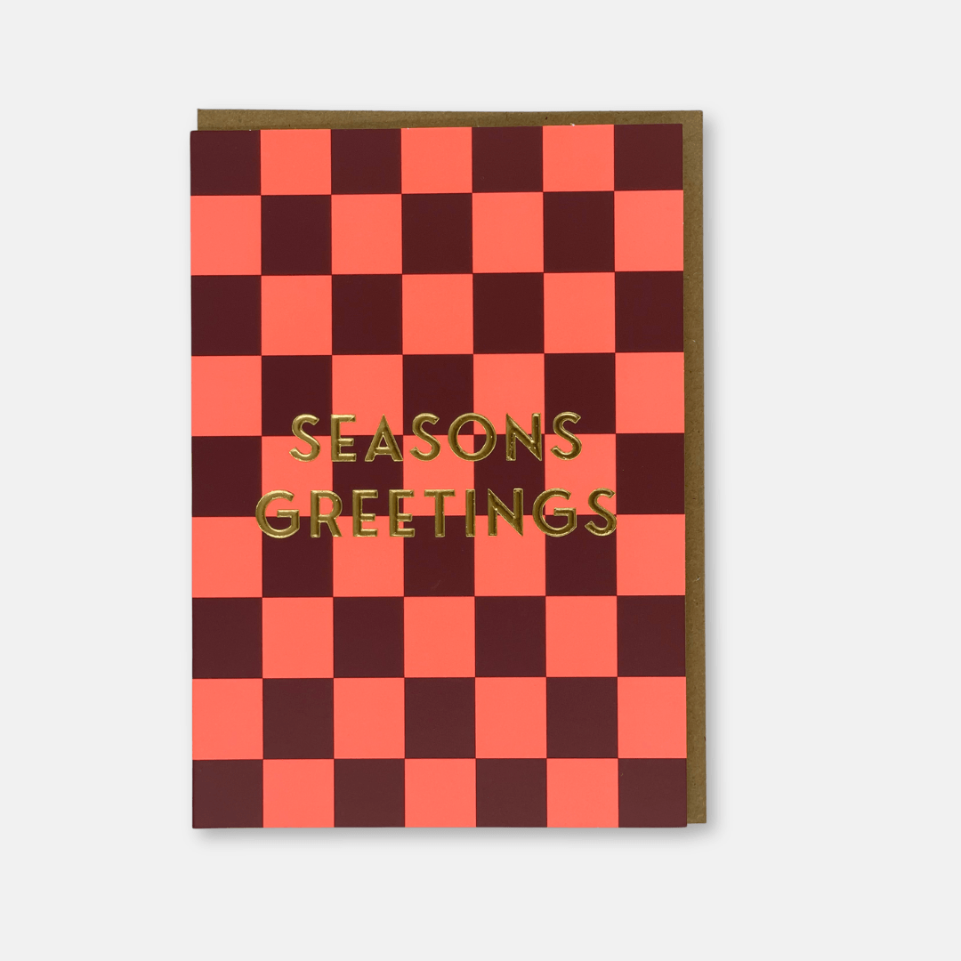 Striped Christmas Greetings Cards 9 Pack