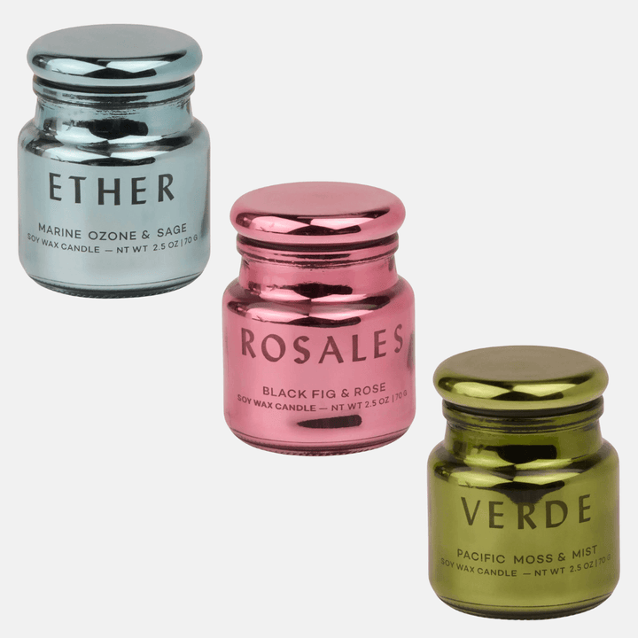 Chroma Metallic Glass Pot Candles