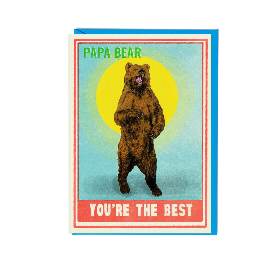 Papa Bear Greetings Card