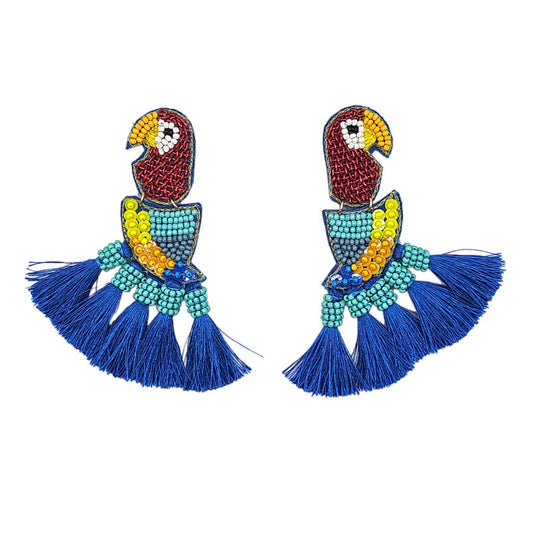 Parrot Tassel Earrings