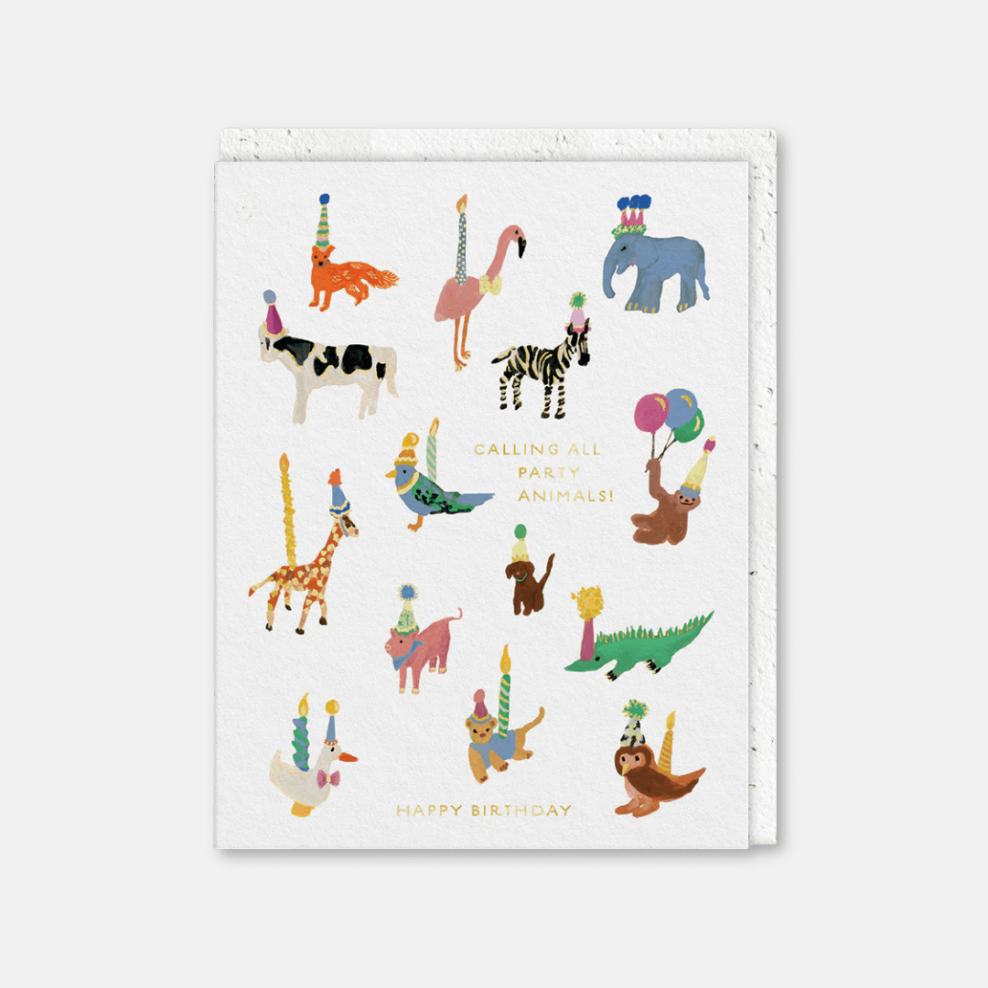 Party Animals Birthday Greetings Card