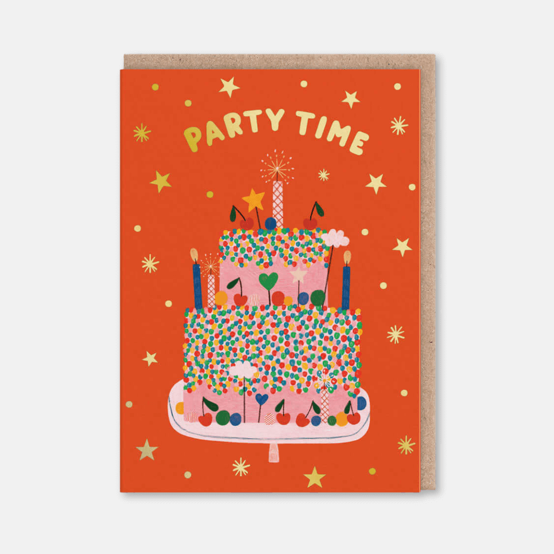 Party Time Cake Greetings Card