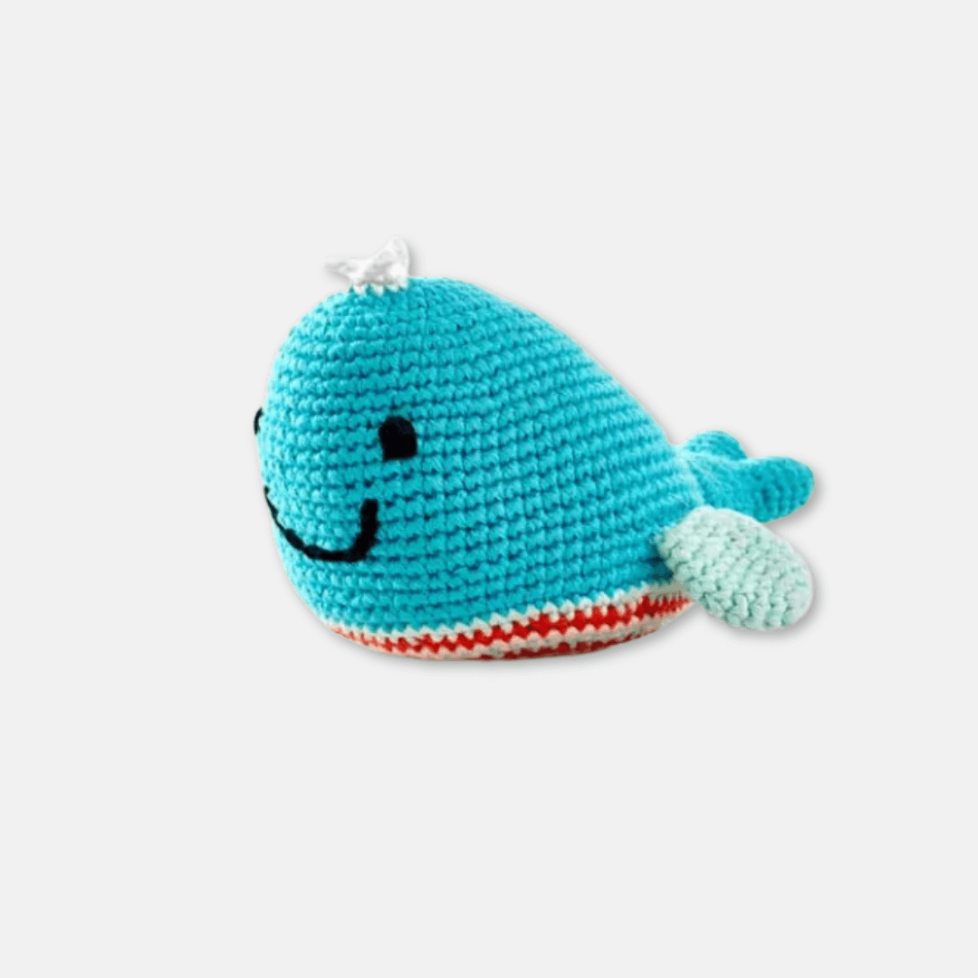 Blue Whale Crochet Rattle