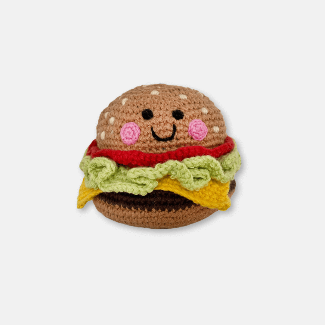 Burger Crochet Rattle