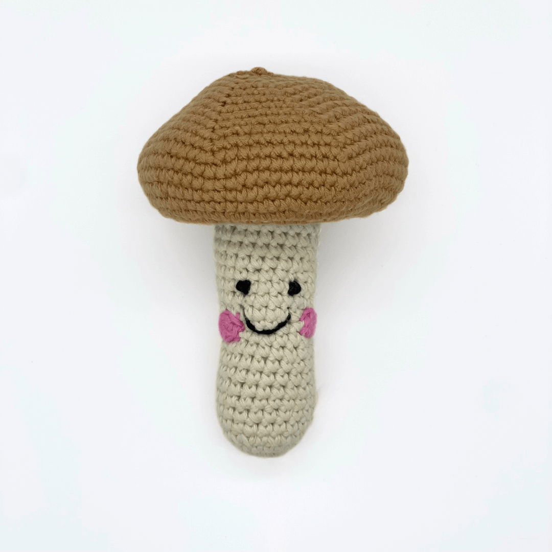 Mushroom Crochet Rattle