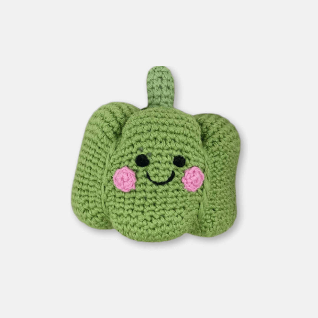 Green Pepper Crochet Rattle