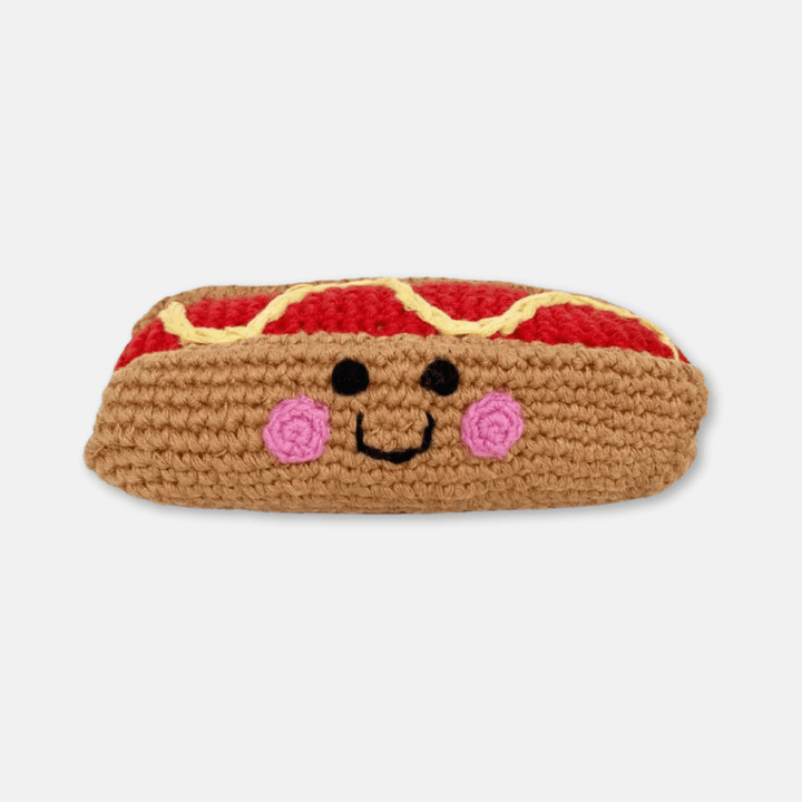Hot Dog Crochet Rattle