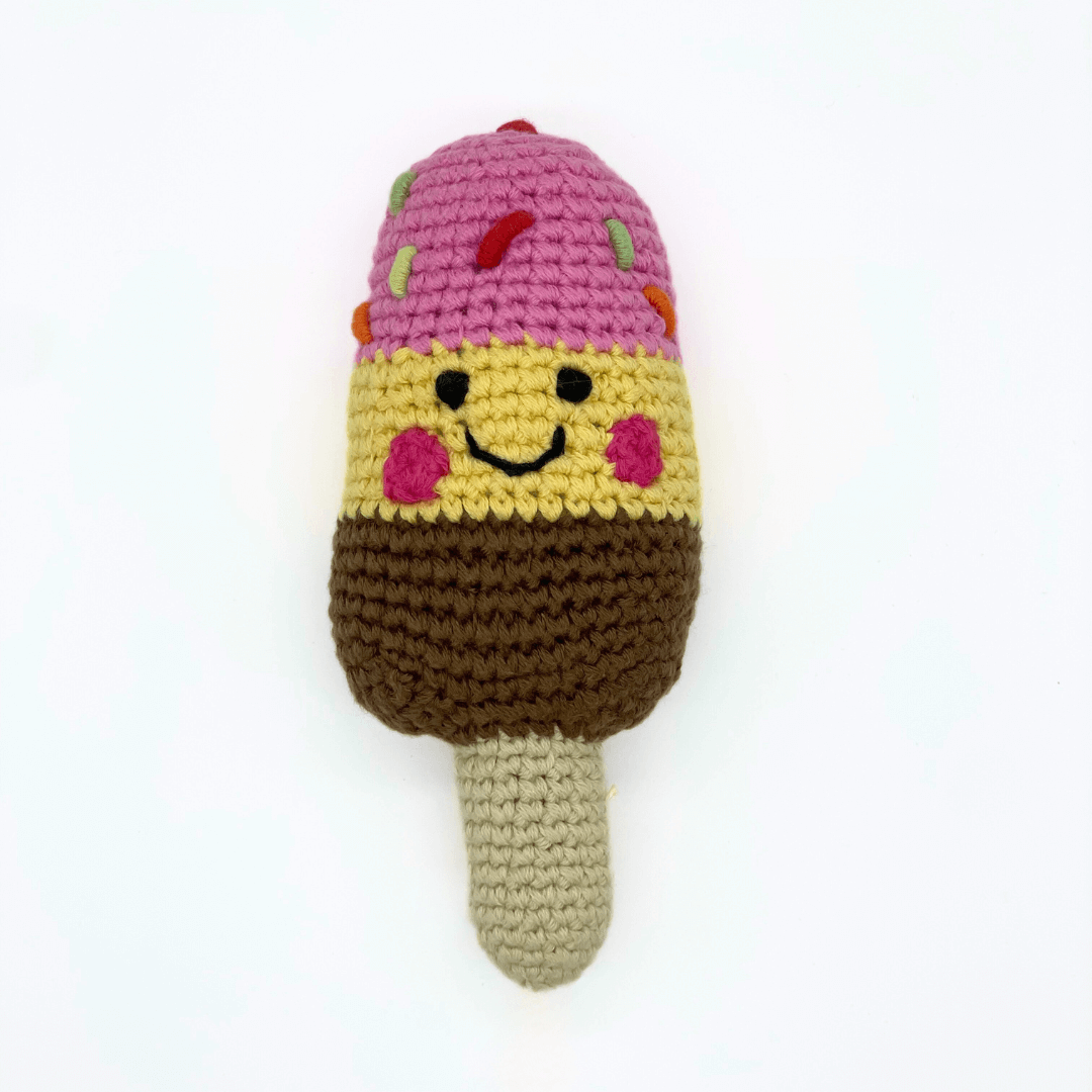 Ice Lolly Crochet Rattle