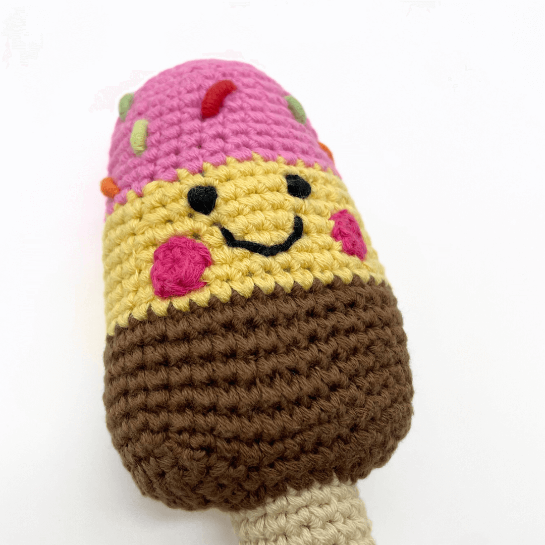 Ice Lolly Crochet Rattle