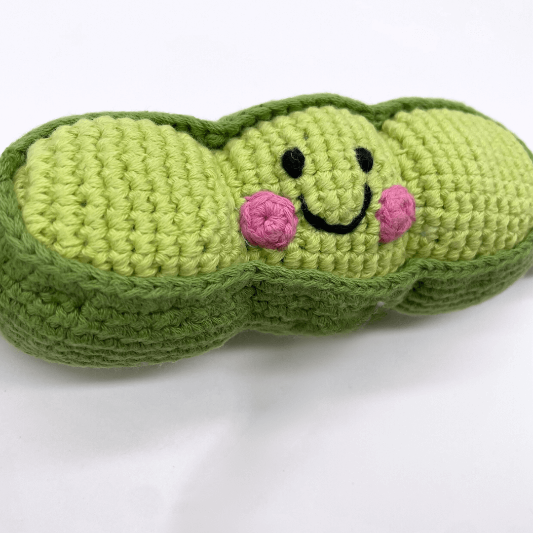 Pea in a Pod Crochet Rattle