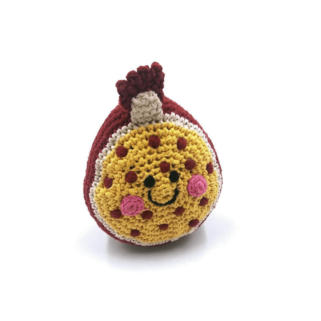 Pomegranate Crochet Rattle