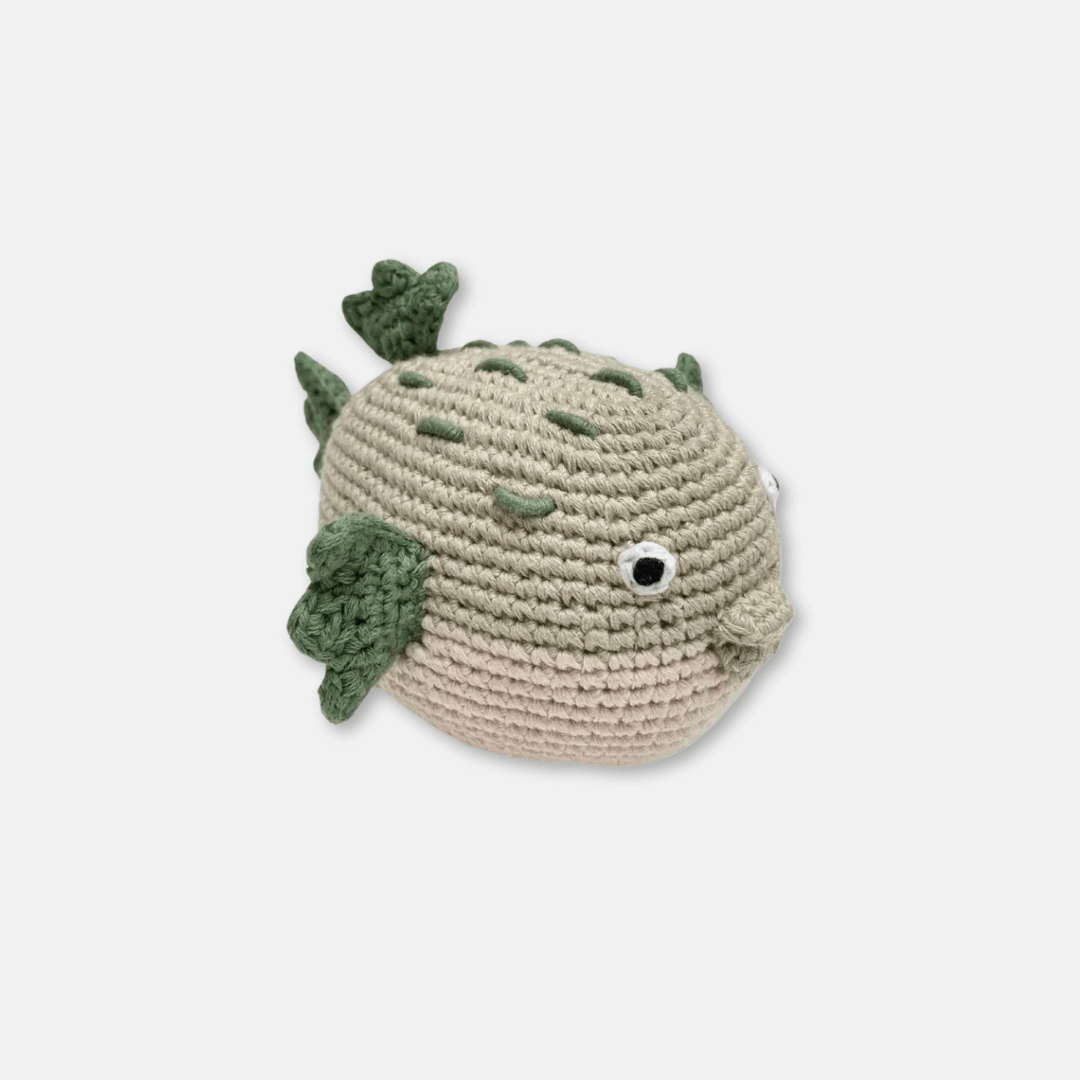 Puffer Fish Crochet Rattle