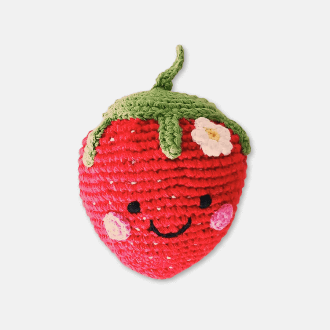 Strawberry Crochet Rattle