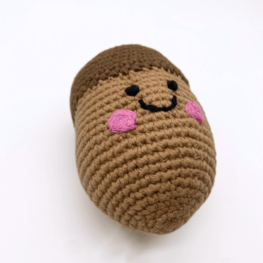 Woodland Acorn Crochet Rattle