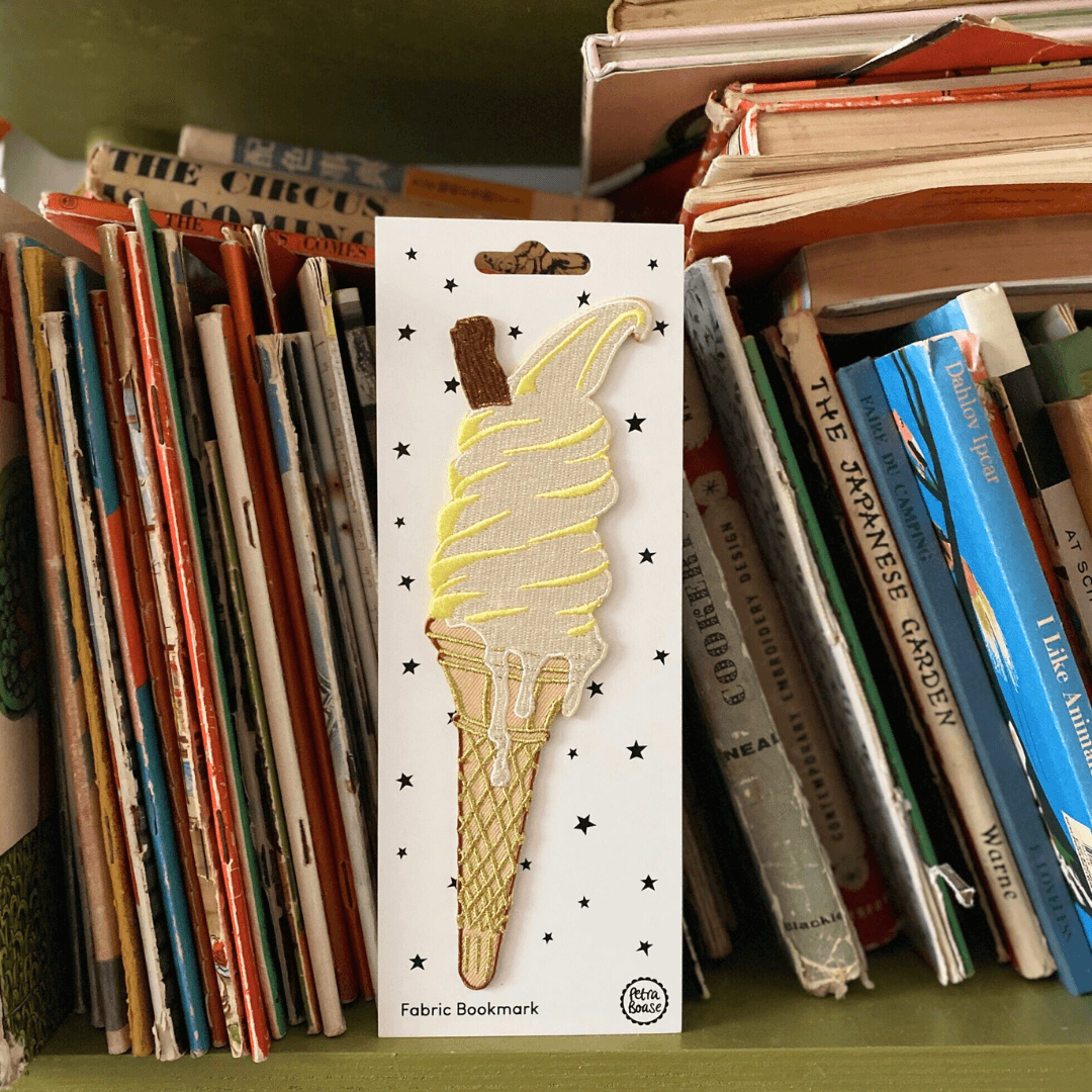 99 Flake Ice Cream Fabric Bookmark