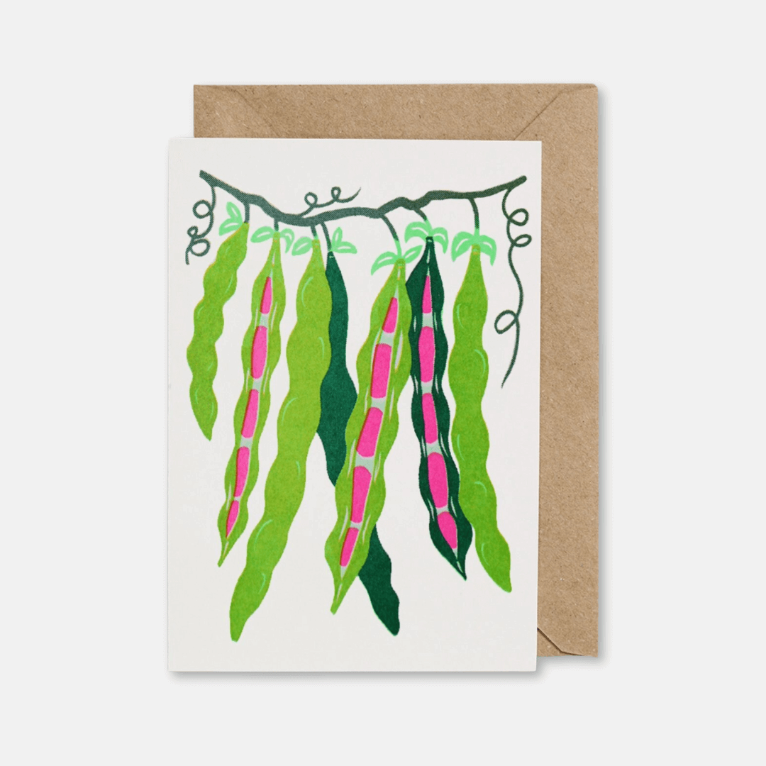 Beans Riso Greetings Card