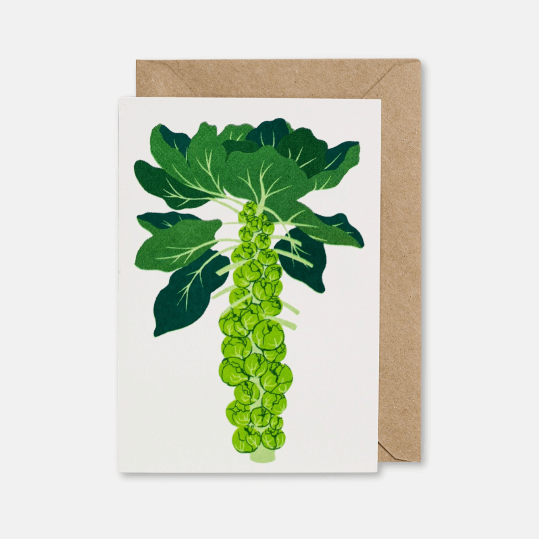 Brussel Sprouts Riso Greetings Card