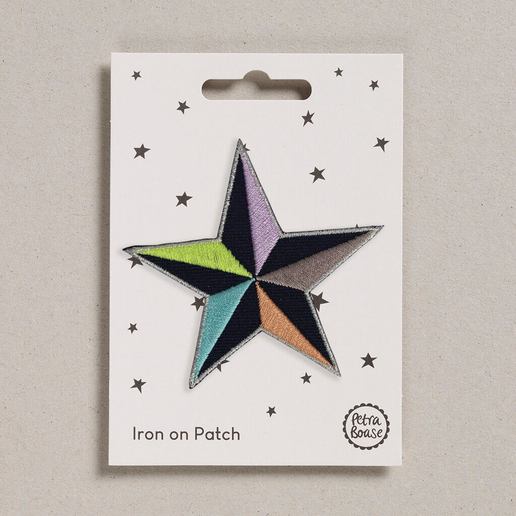 Colourful Star Iron-on Patch