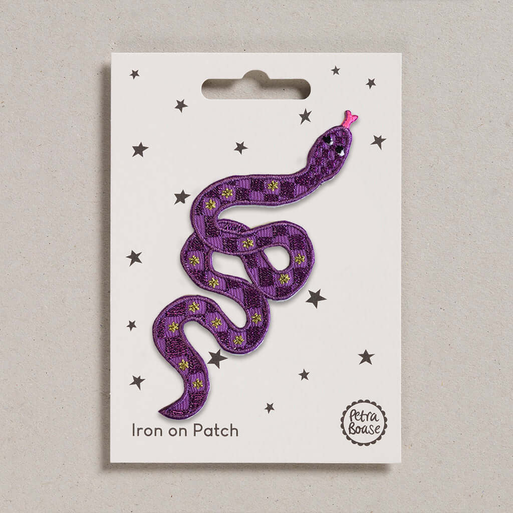 Purple Snake Iron-on Patch