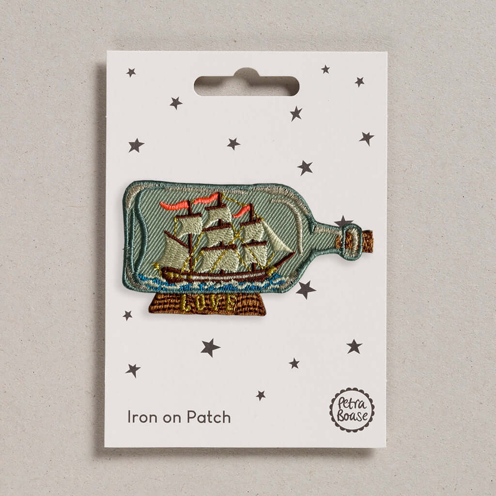 Ship in a Bottle Iron-on Patch