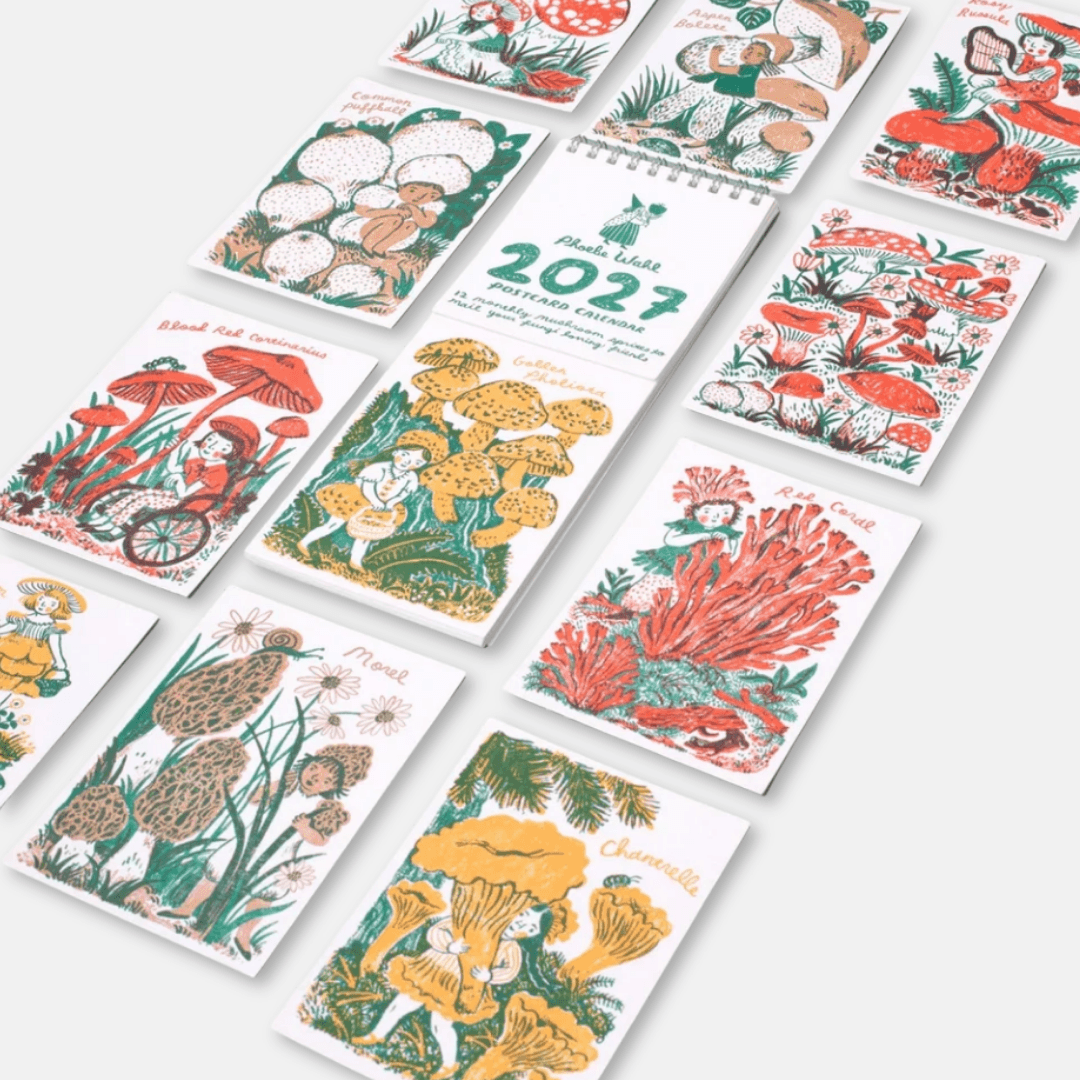 Mushroom Sprites 2027 Postcard Calendar