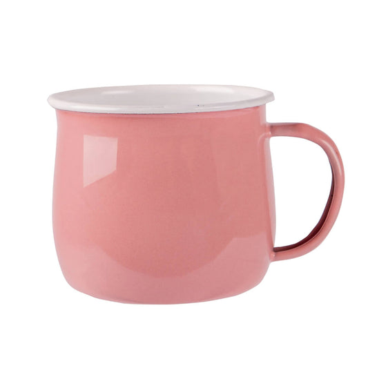 Pink Enamel Belly Mug