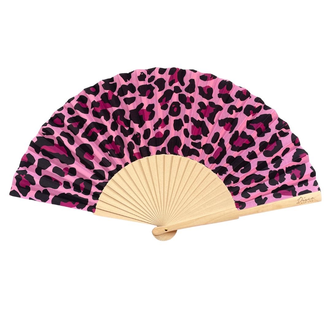 Leopard Print Folding Hand Fans