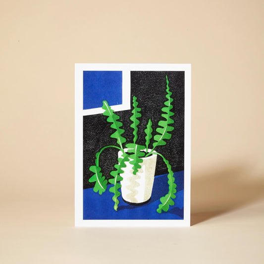 Fishbone Cactus Greetings Card