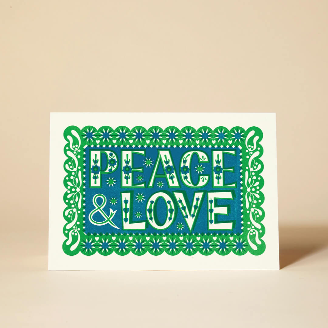 Peace & Love Greetings Card