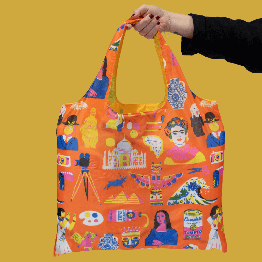 Printed Peanut Art History Reusable Bag