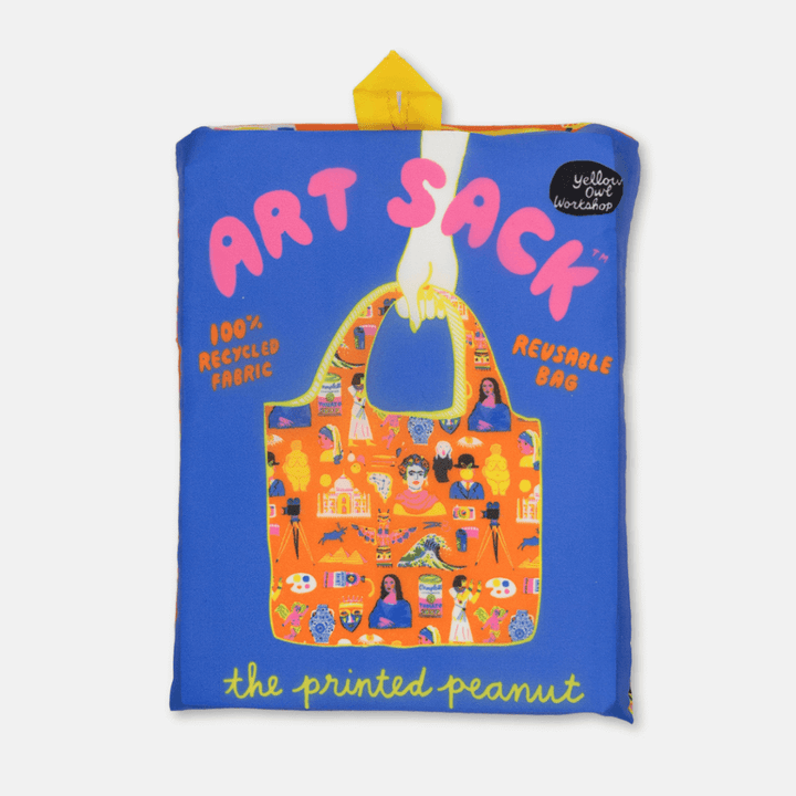 Printed Peanut Art History Reusable Bag