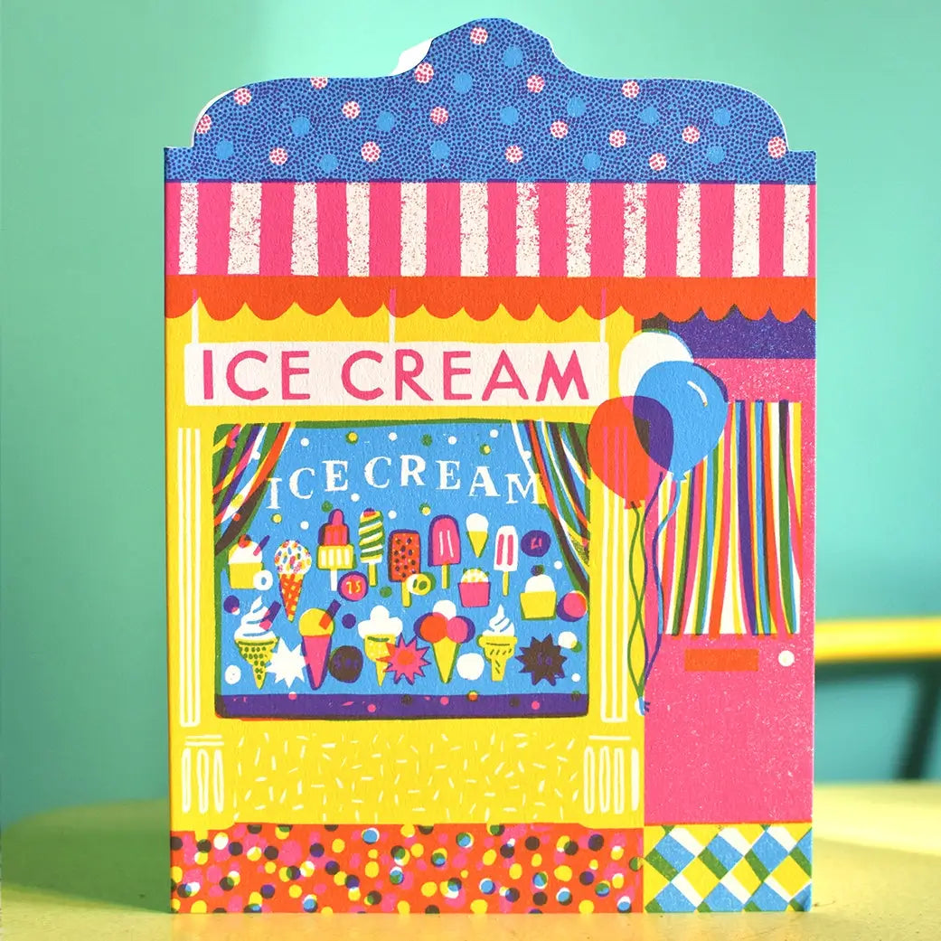 Ice Cream Shop Greetings Card